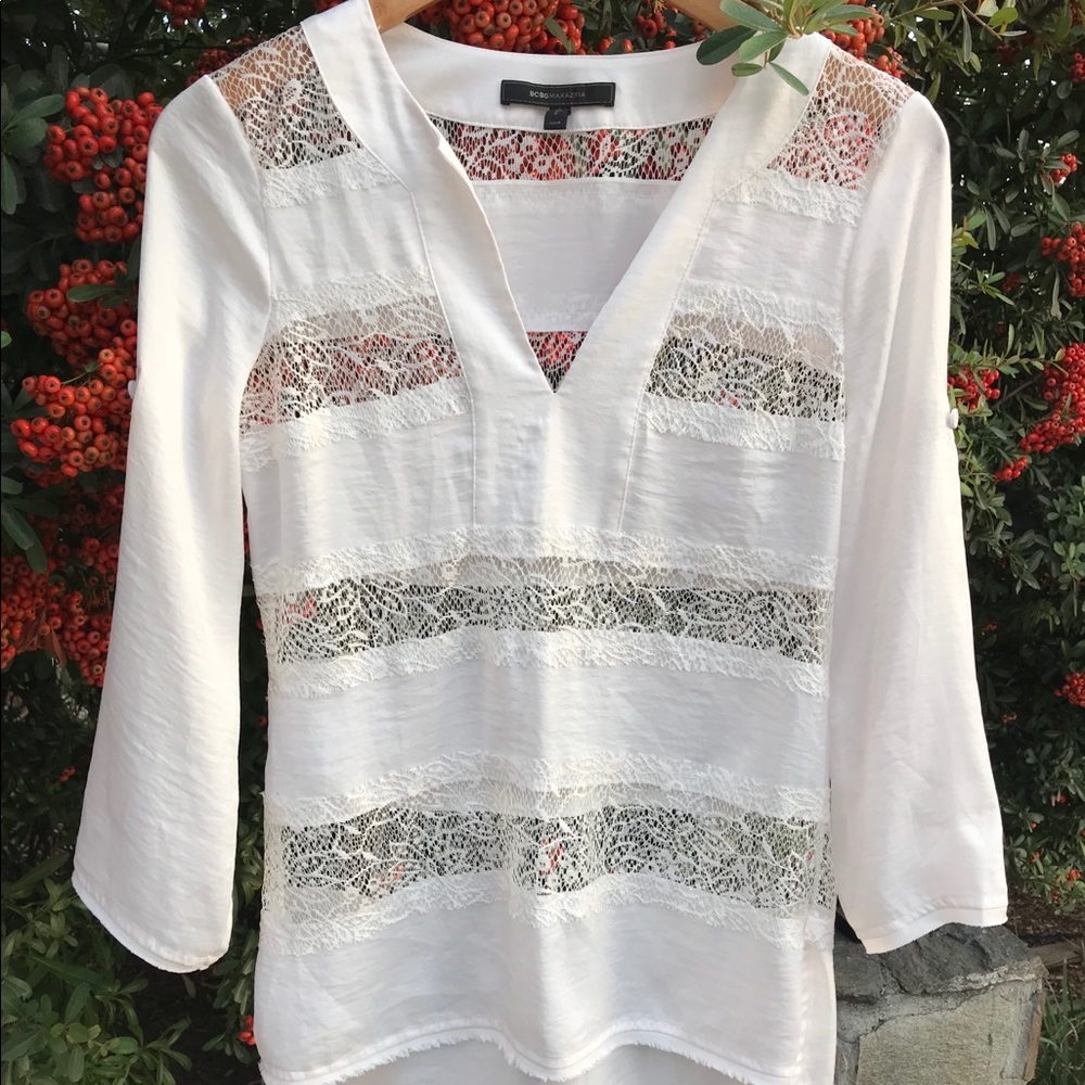 🌿❣️BCBG Maxazria High/Low Blouse XXSM